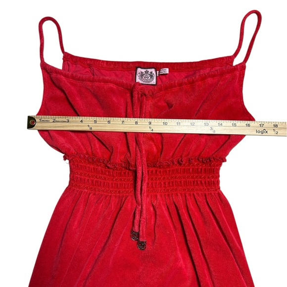 Vintage Juicy Couture Terry Cloth Dress Red, Authentic Y2K, Made in USA, Size L - Picture 4 of 11